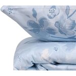 Parure de lit - housse de couette 220 x 240 + 2 taies d'oreiller 60 x 60 coton renforcé - Bleu