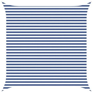 vidaXL Voile d'ombre Bleu et Blanc 4 x 4 m 100 polyester Oxford