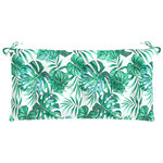 vidaXL Coussin de banc de jardin motif de feuilles 100x50x7 cm