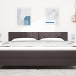Tête de Lit LED vidaXL Design Blocs Diamant Marron Foncé 180 cm Tissu
