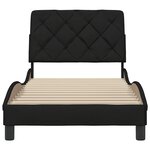 vidaXL Cadre de lit sans matelas noir 80x200 cm tissu