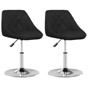 vidaXL Chaises à manger lot de 2 noir similicuir