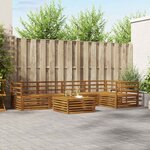 vidaXL Ensemble de canapés d'extérieur 6 Pièces Naturel