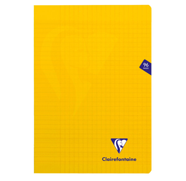 Cahier MIMESYS Piqué Polypro 21 x 29 7 cm 96 pages 90g Séyès Jaune CLAIREFONTAINE