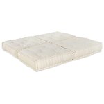 vidaXL Canapé modulaire 2 Pièces Crème 70 x 70 x 36 cm tissu