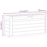 vidaXL Boîte de rangement de jardin 280 L Marron