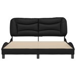 vidaXL Cadre de lit sans matelas Hvar noir 160x200 cm similicuir