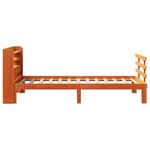 vidaXL Cadre de lit et tête de lit sans matelas cire marron 100x200 cm