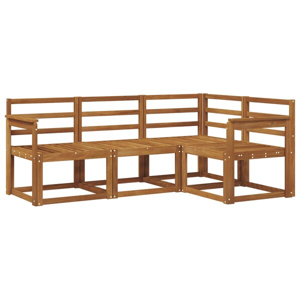 vidaXL Ensemble de canapés d'extérieur 4 Pièces Naturel