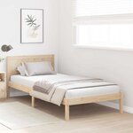 vidaXL Cadre de Lit Simple en Bois de Pin Naturel Bois de Pin Massif