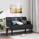 vidaXL Banc avec dossier Noir 112x65 5x75 cm Similicuir