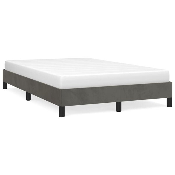 vidaXL Cadre de lit sans matelas gris foncé 120x200 cm velours