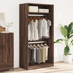 vidaXL Garde-robe chêne marron 100x50x200 cm bois d'ingénierie