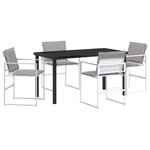 vidaXL Ensemble de salle à manger pour jardin 5 Pièces Blanc