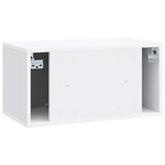 vidaXL Meuble TV mural 59 5 x 31 x 30 cm Blanc Bois d'ingénierie