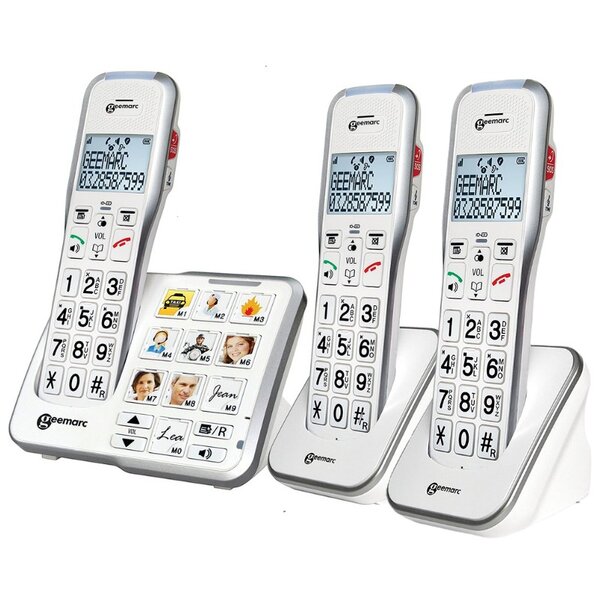 Téléphones fixes senior geemarc trio 295-photo