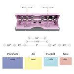 Perforateur multi-trous pour agenda  rose RAPESCO