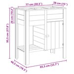 vidaXL Jardin Surélevé avec Rangement 85x46x96 cm Bois traité pin