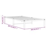 vidaXL Cadre de lit métal sans matelas noir 100x200 cm