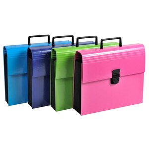 Trieur Valisette Avec Poignée 12 Compartiments Iderama - A4 - Couleurs Assorties - Exacompta