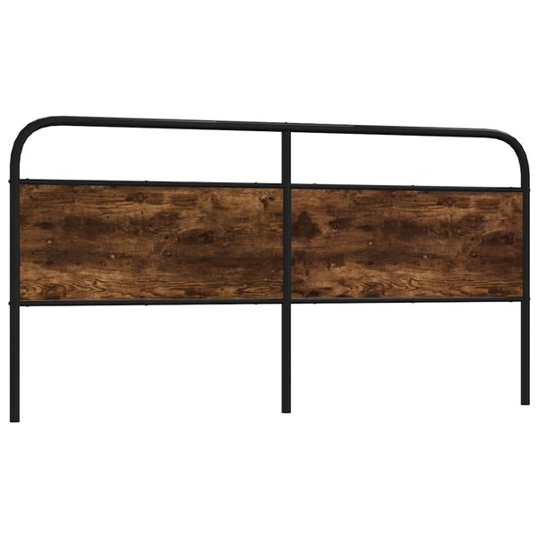 vidaXL Tête de lit de remplacement chêne fumé 190 cm acier et bois d'ingénierie