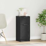 vidaXL Buffet Chêne Noir Chêne noir 30 x 30 x 70 cm Bois d'ingénierie