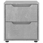 vidaXL Table de chevet VISNES gris béton 45x40x50 cm bois d'ingénierie