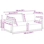 vidaXL Canapé Gris foncé 198 x 78 x 80 cm tissu