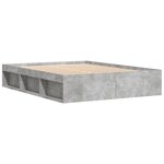 vidaXL Cadre de lit gris béton 140x190 cm