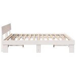 vidaXL Cadre de lit Blanc 200 x 200 cm Bois massif en pin