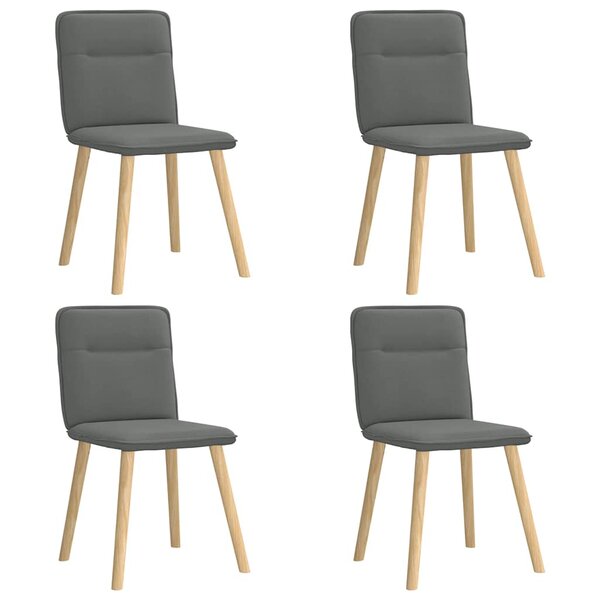 vidaXL Chaises à manger lot de 4 gris foncé tissu