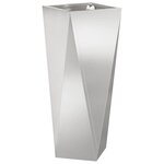 vidaXL Jardinière Argent 30 x 30 x 75 cm Acier inoxydable