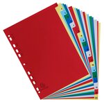 Intercalaires Imprimés Alphabétiques Pp Couleurs 12/100 Az - A4 - Couleurs Assorties - X 20 - Exacompta