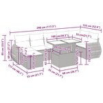 vidaXL Salon de jardin avec coussins 8 Pièces beige résine tressée