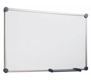 Tableau blanc effaçable sur pied - surface en acier émaillé 120 x 90 cm