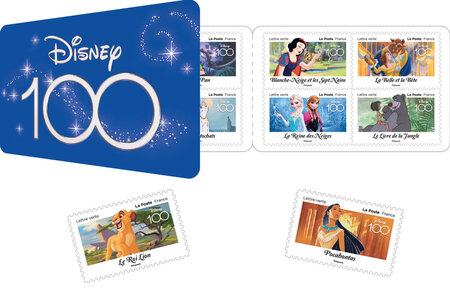 Carnet de 12 timbres - Disney - 100 ans d'histoires à partager - Lettre  Verte - La Poste