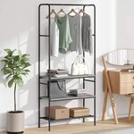 vidaXL Portant à vêtements avec étagères Sonoma gris 77 x 30 x 171 cm