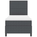 vidaXL Lit à ressort LED Gris foncé et blanc 90 x 200 cm