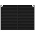 vidaXL Armoire à vitrine noir 100x8 5x75 cm bois d'ingénierie