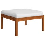 vidaXL Salon de jardin 10 Pièces avec coussins Crème Bois d'acacia solide