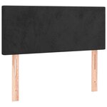 vidaXL Sommier à lattes de lit avec matelas LED Noir 100x200cm Velours