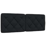 vidaXL Cadre de lit sans matelas noir 140x200 cm tissu