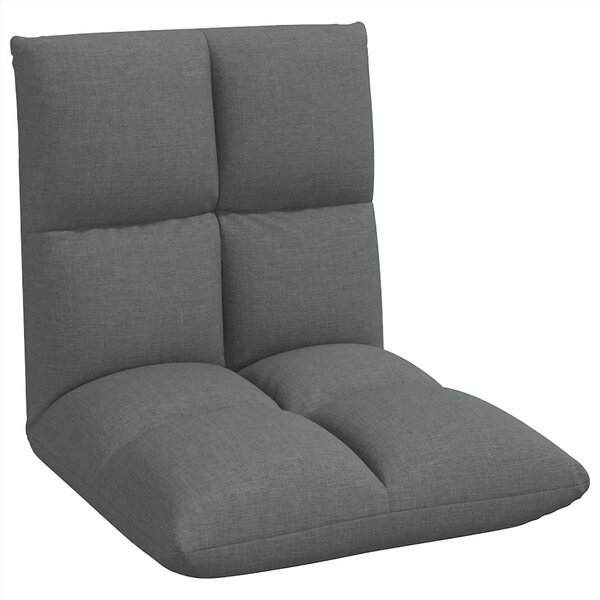 vidaXL Fauteuil de sol ajustable Gris foncé Tissu