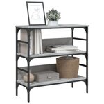 vidaXL Table console sonoma gris 75x32x75 cm bois d'ingénierie