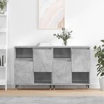 vidaXL Buffets 2 Pièces gris béton bois d'ingénierie