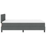 vidaXL Lit à ressorts avec matelas & LED gris foncé 120x200 cm tissu