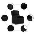 vidaXL Fauteuil inclinable électrique Noir Similicuir