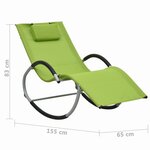 vidaXL Chaise longue avec oreiller Vert Textilène