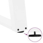 vidaXL Pieds de table basse en U 2 pièces Blanc 60 x (42-43) cm Acier