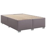vidaXL Sommier à lattes de lit avec matelas Gris 160x200 cm Similicuir